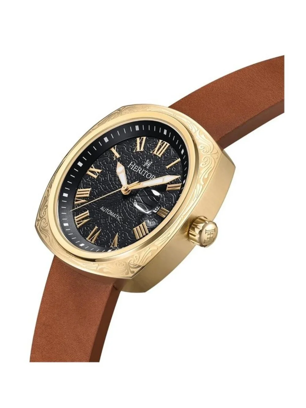 NWT Heritor Davenport Black Dial Men's Watch